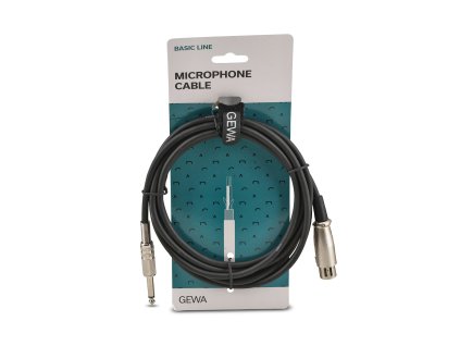 Basic Line 6 m  Mikrofónový kábel  XLR(female) - 6,3 mm Mono Jack