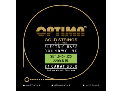 Struny pre e-bas Gold Strings, Round Wound, long scale