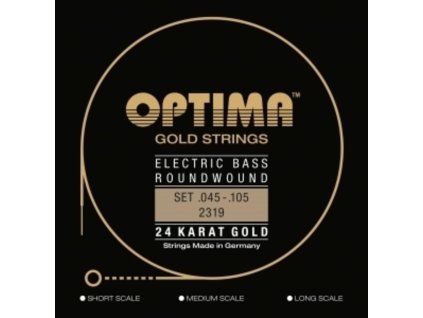 Struny pre e-bas Gold Strings, Round Wound, long scale