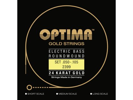 Struny pre e-bas Gold Strings, Round Wound, long scale