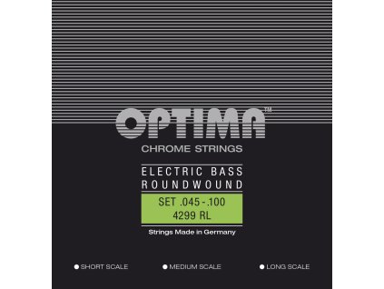 Struny pre e-bas Chrome Strings. Round Wound Short Scale