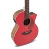 Applause Akustická gitara Jump Slope Shoulder Dreadnought  Červená, s výrezom a snímačom