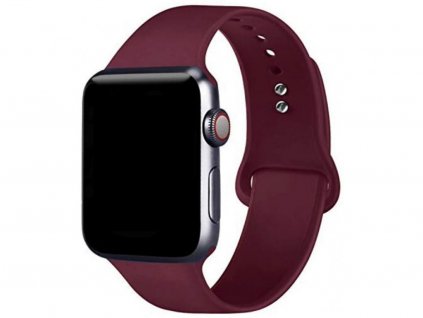 7424 vinovy silikonovy reminek pro apple watch 42 a 44 mm silikonovy reminek pro apple watch 42 a 44 mm