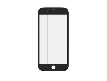 Čelní sklo + rámeček + OCA vrstva + Polarizer 4v1 Black iPhone 8:SE