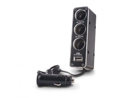 3v1 car socket splitter s Usb kablem