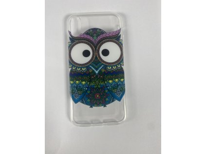 Silikónové púzdro pre iPhone X/XS - Vzor sova
