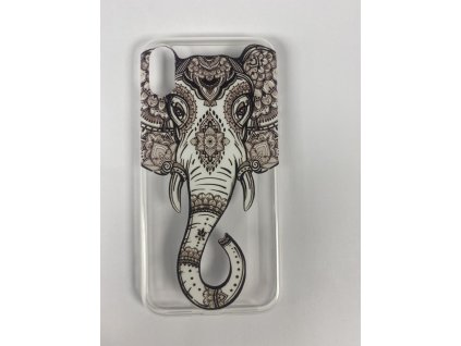 Etui silikonowe do iPhone'a X/XS - wzór słonia