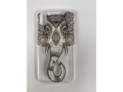 Husă din silicon pentru iPhone X/XS - model elefant