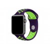 7454 fialovo zeleny silikonovy reminek apple watch 38 a 40 mm