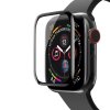 Tvrzené sklo pro Apple Watch 44 mm 3D okraj černé čiré