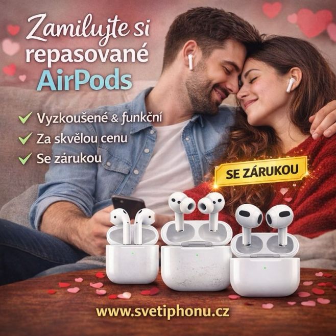 🎧 Hudba se poslouchá líp ve dvou ❤️ Repasované AirPods – vyzkoušené, plně funkční a se zárukou. Ideální jako malý dárek...