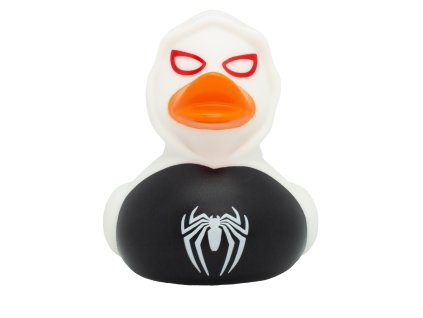 Gumová kachnička Black Spidy bílá