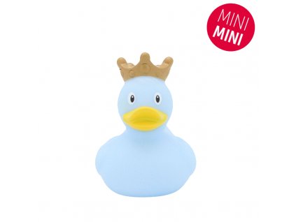Gumová kachnička modrá s korunkou, mini 1
