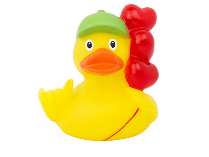 Gumová kachnička s balónky 1