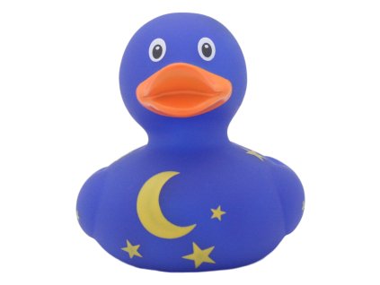Gumová kachnička modrá s hvězdami 1
