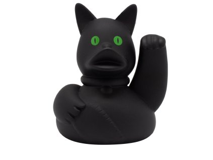Gumová kachnička Lucky Cat, černá 1