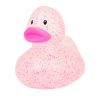Gumová kachnička se třpytkami, růžová 2