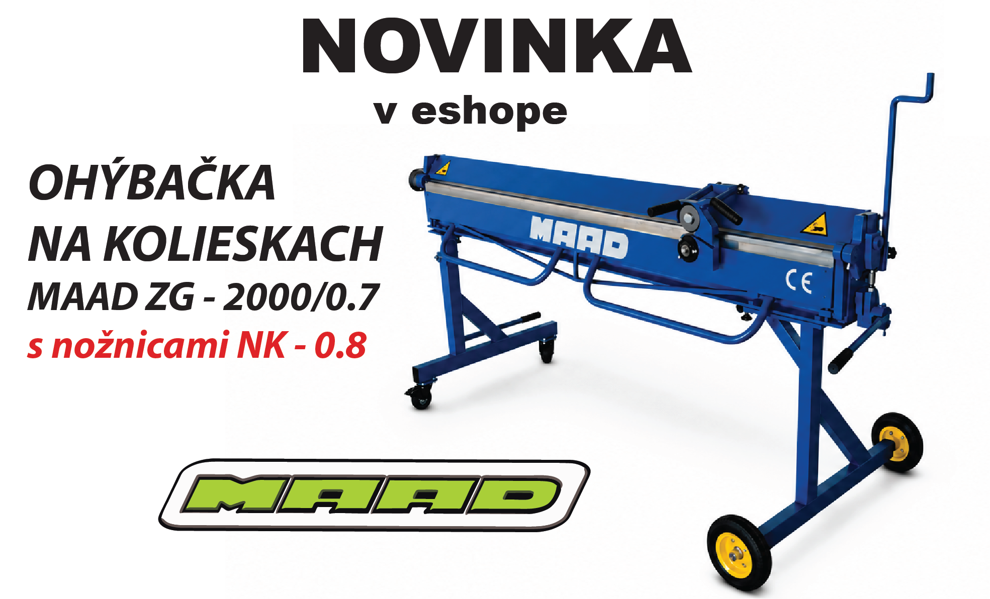 Ohýbačka MAAD ZG-2000/0.7 na kolieskach SK