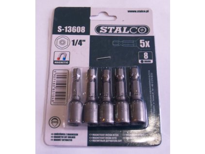 Magnetický držiak bitov 8 mm 5ks - STALCO