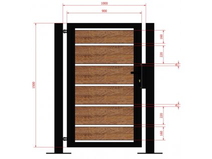 furtka 220x24 ral9005 zd 1orech