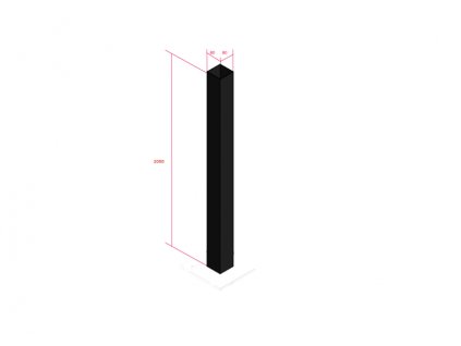 Stĺp do betónu 80x80x2,0 - Gard