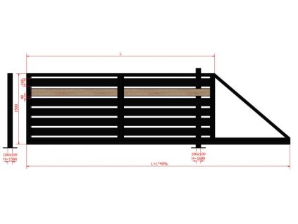 Gard Posuvná brána výplň doska 160mm k POHONU