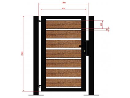 furtka 160x24 ral9005 zd 1orech