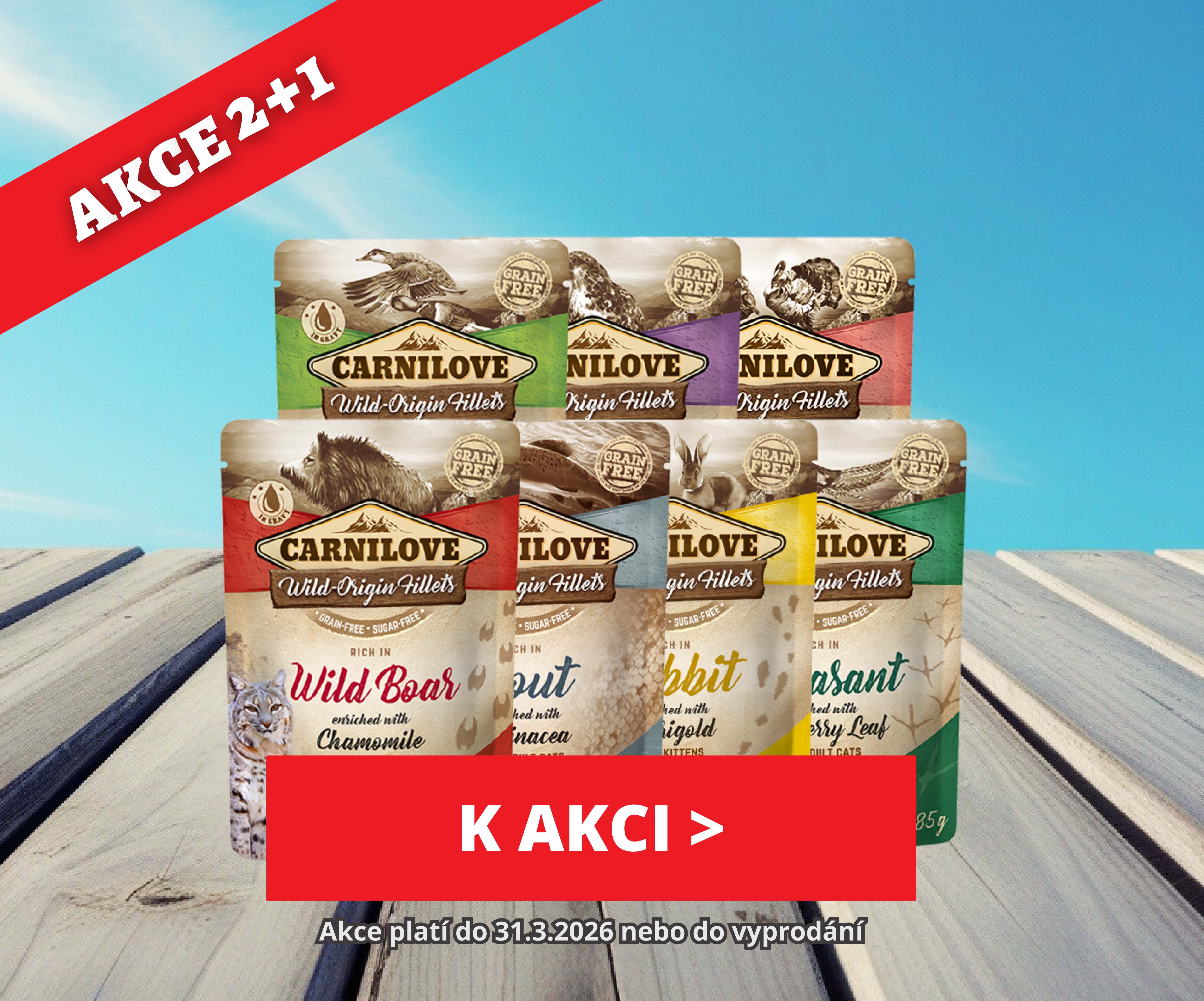 Carnilove kapsičky pro kočky v akci - 2+1 ZDARMA