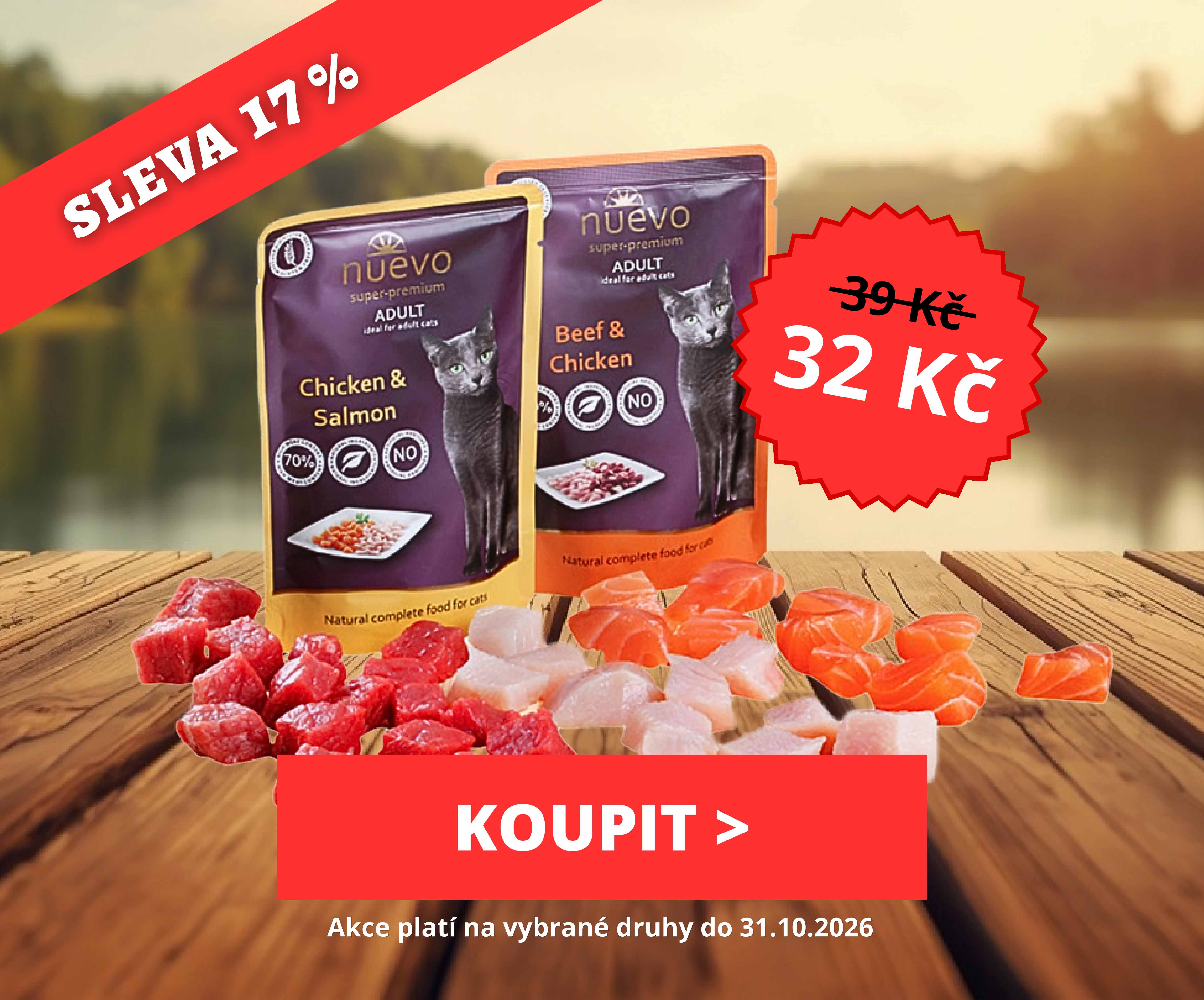 Sleva 17 % na kapsičky Nuevo pro kočky