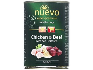 Nuevo Dog Junior Chicken Beef and Rice - konzerva pro štěňata 400 g