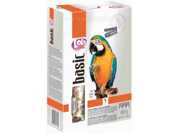 LOLOpets Basic kompletní krmivo pro velké papoušky 900 g