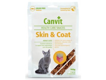Canvit Snacks Skin & Coat - pamlsek pro kočky 100 g
