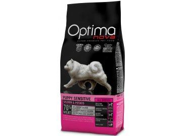 Optima Nova Dog Puppy Sensitive GF Salmon 12 kg