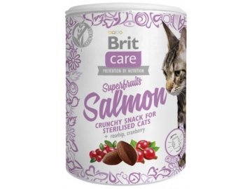 brit care cat snack superfruits salmon 100g
