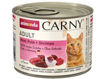konzerva pro kočky s krevetami