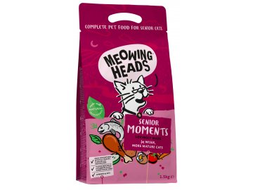 Meowing Senior Moments 1,5 kg  + 2 kapsičky Meowing Heads ZDARMA