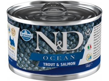 N&D Ocean Trout Salmon Mini 140 g