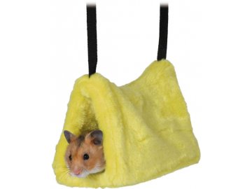 Plyšový tunel/jeskyňka - závěsný pelíšek pro křečky a myši