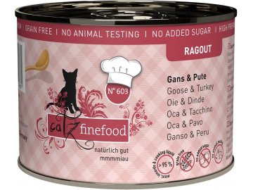 Catz Finefood Ragout husa a krůta - konzerva pro kočky 190 g