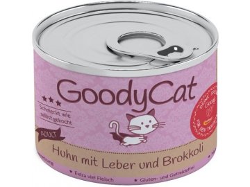 GoodyCat Adult kuře s játry a brokolicí - konzerva pro kočky 180 g