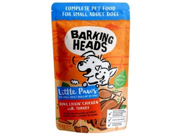Barking Heads Little Paws Bowl Lickin Chicken Turkey - kapsička pro psy 150 g