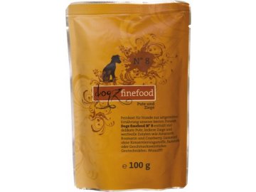 Dogz Finefood No.8 krůta a koza - kapsička po psy 100 g