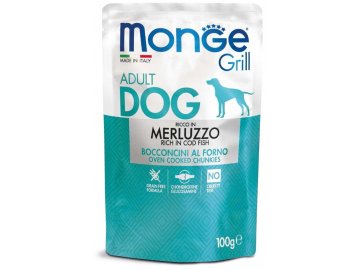 Monge Grill s treskou - kapsička pro psy 100 g