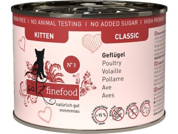 Catz Finefood Kitten 3 drůbeží a brusinky - konzerva 200 g