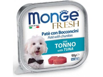 Monge FRESH paté a kousky s tuňákem - mistička pro psy 100 g