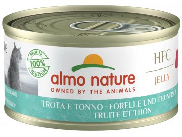 Almo Nature HFC pstruh s tuňákem v želé - konzerva pro kočky 70 g