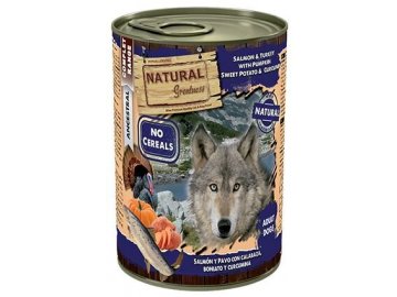 Natural Greatness losos a krůta s dýní - konzerva pro psy 400 g
