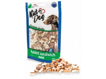 Kiddog mini králičí sandwich - pamlsky pro psy 80 g
