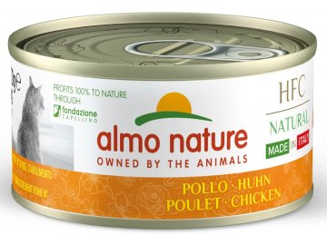 Almo Nature HFC Natural kuře - konzerva pro kočky 70 g