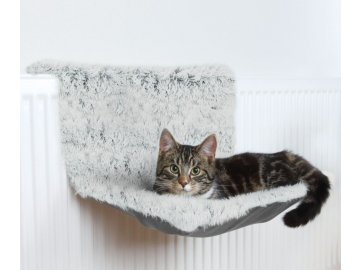 Lehátko k zavěšení na topení Harvey šedo-bílé